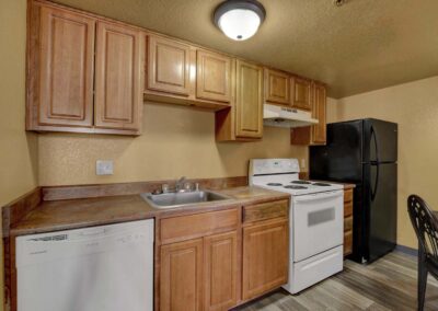 Nellis Suites at Main Gate | An All-Suites Extended Stay Community in Las Vegas, Nevada | Two Bedroom | Kitchen Area