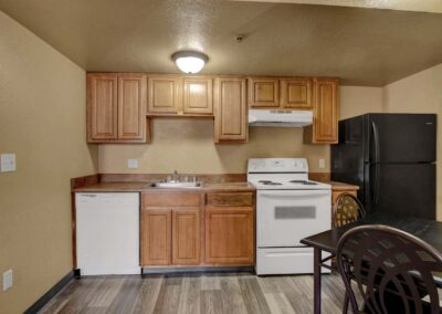 Nellis Suites at Main Gate | An All-Suites Extended Stay Community in Las Vegas, Nevada | Two Bedroom | Kitchen Area