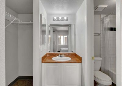 Nellis Suites at Main Gate | An All-Suites Extended Stay Community in Las Vegas, Nevada | One Bedroom | Bathroom
